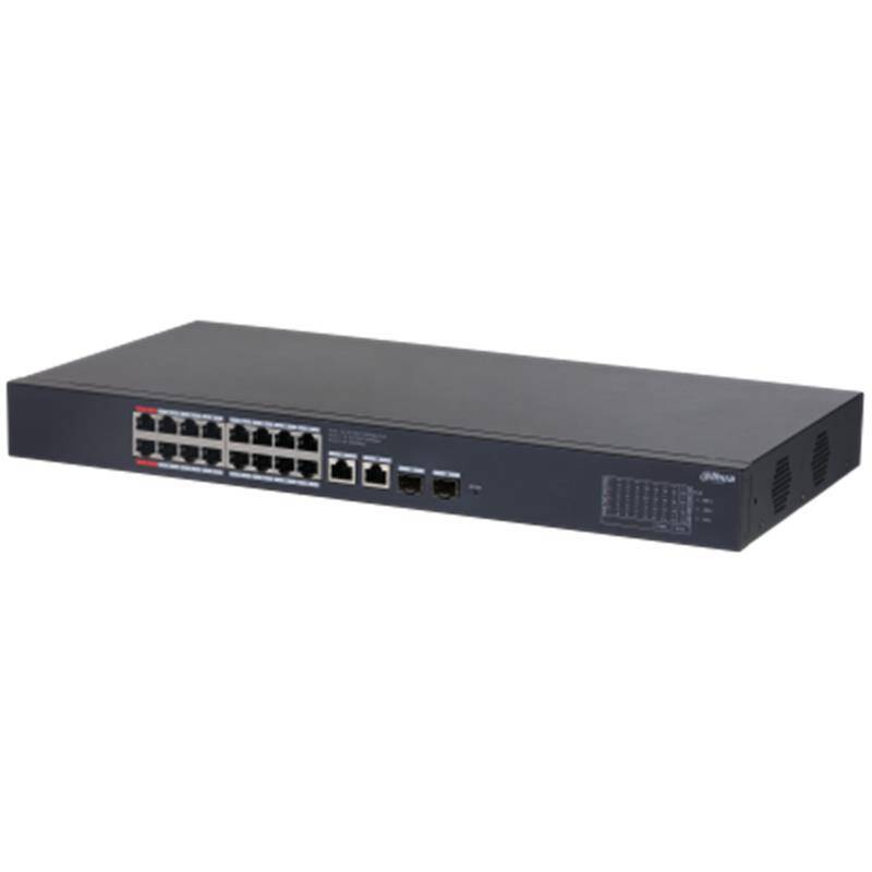 DAHUA CS4220-16GT-240 16 PORT GIGABIT + 2X1GB SFPRJ45 UPLINK CLOUD YÖNETİLEBİLİR 240W POE RACKMOUNT SWITCH - 1